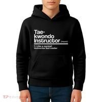 Taekwondo Instructor Definition School Teacher Martial Art Kids Hoodie thumb 4