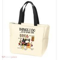 Things I Do In My Spare Time Funny Quilting Sewing Theme Tote Bag thumb 3