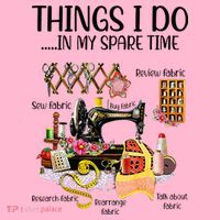 Things I Do In My Spare Time Funny Quilting Sewing Theme Coaster thumb 2