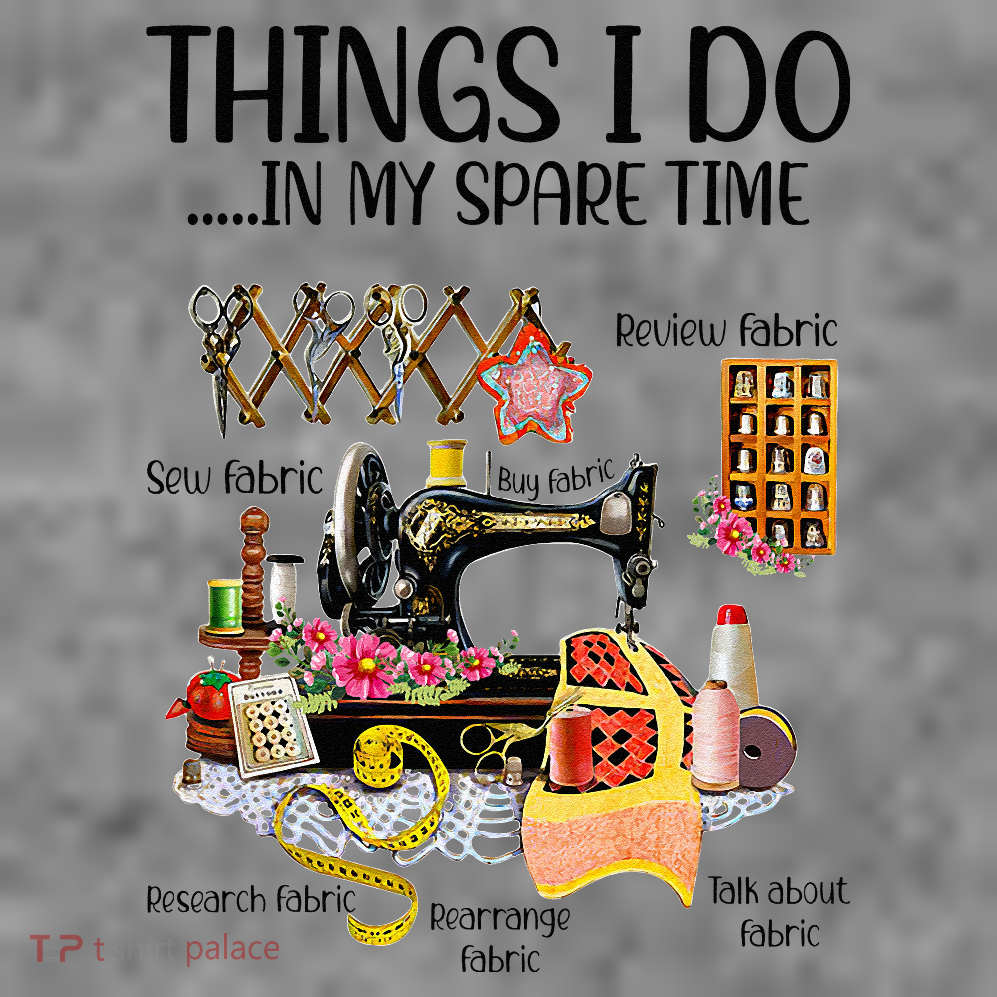 Things I Do In My Spare Time Funny Quilting Sewing Theme Toddler Hoodie