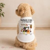 Things I Do In My Spare Time Funny Quilting Sewing Theme Doggie Tank thumb 2