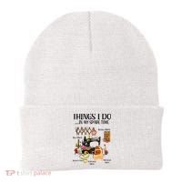 Things I Do In My Spare Time Funny Quilting Sewing Theme Beanie thumb 0