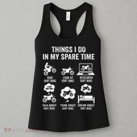 Things I Do In My Spare Time Funny Dirt Bike Motocross Biker Women's Tank Top thumb 3