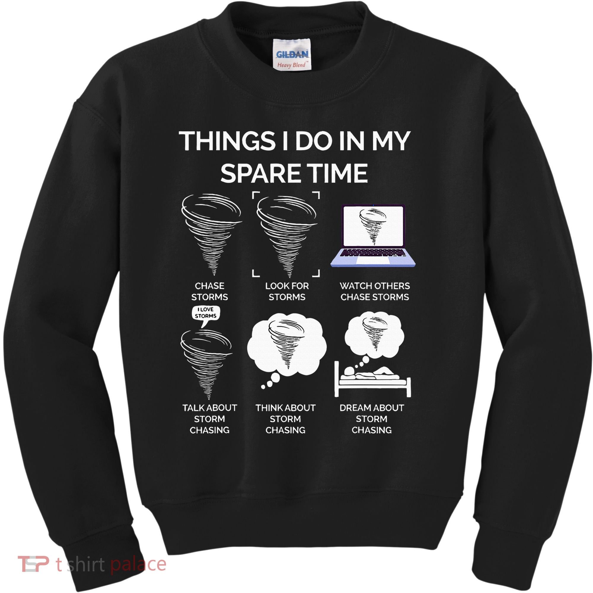 Things I Do In My Spare Time Tornado Kids Sweatshirt