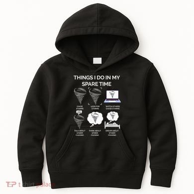Things I Do In My Spare Time Tornado Kids Hoodie