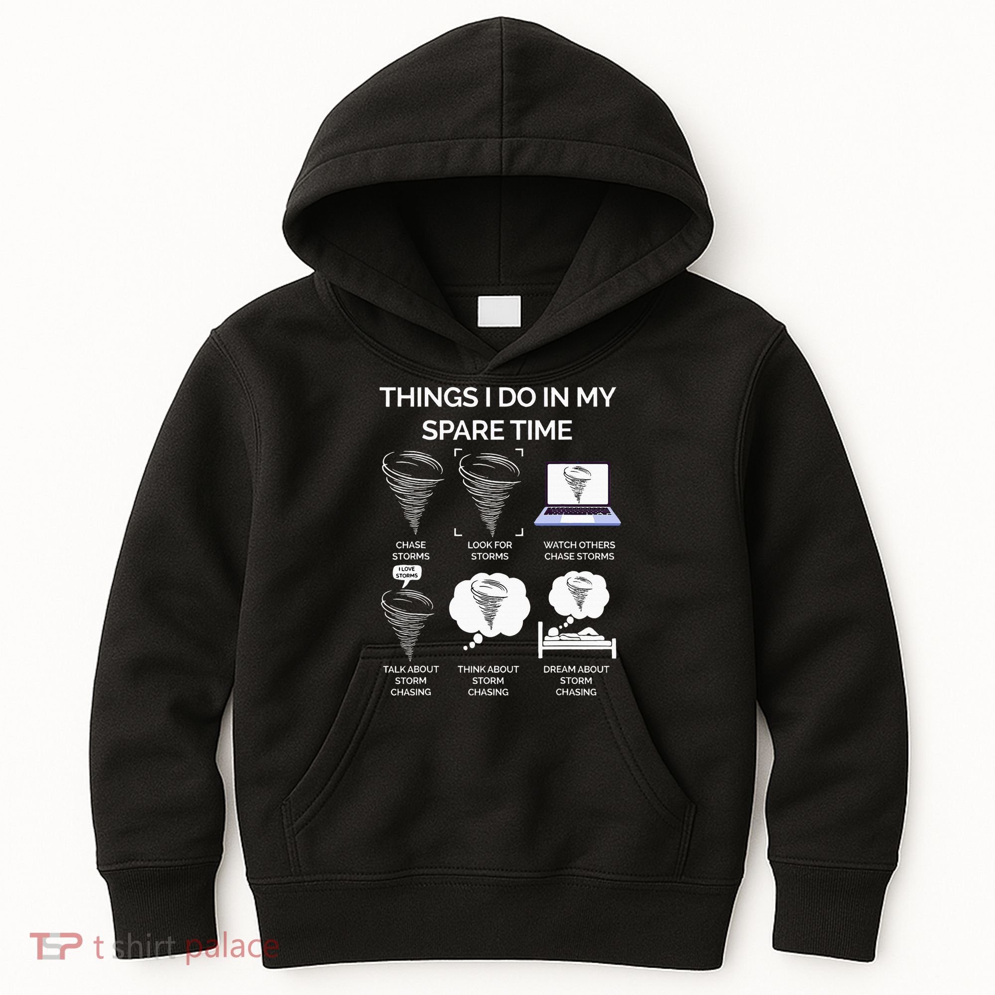 Things I Do In My Spare Time Tornado Kids Hoodie