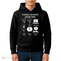 Things I Do In My Spare Time Tornado Kids Hoodie thumb 4