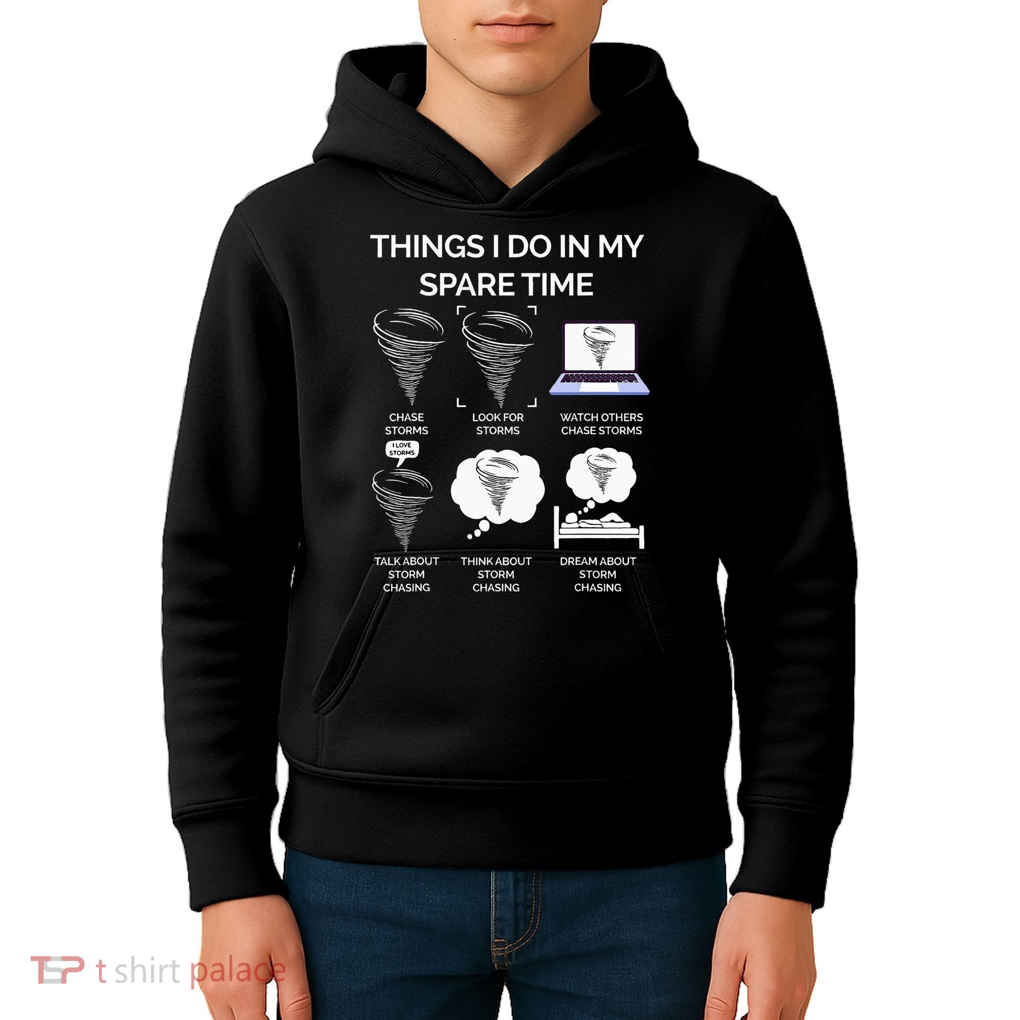 Things I Do In My Spare Time Tornado Kids Hoodie