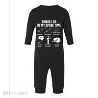 Things I Do In My Spare Time Ukulele Player Infant Fleece One Piece thumb 0
