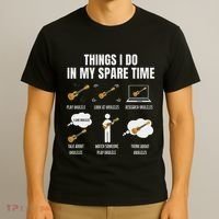 Things I Do In My Spare Time Ukulele Player T-Shirt thumb 3