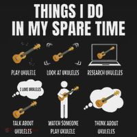 Things I Do In My Spare Time Ukulele Player Coaster thumb 2