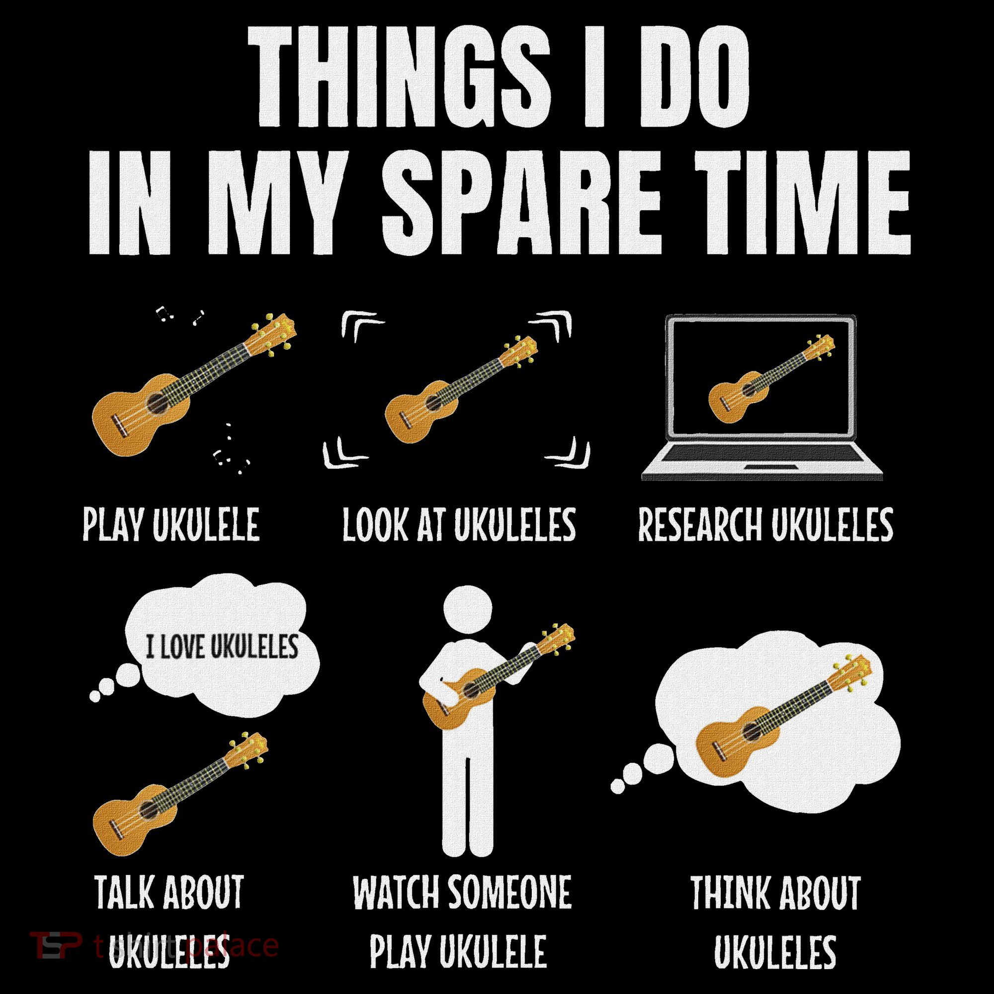 Things I Do In My Spare Time Ukulele Player Women's Tank Top