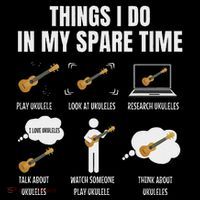 Things I Do In My Spare Time Ukulele Player Baby Bodysuit thumb 2