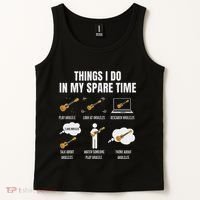 Things I Do In My Spare Time Ukulele Player Tank Top thumb 2