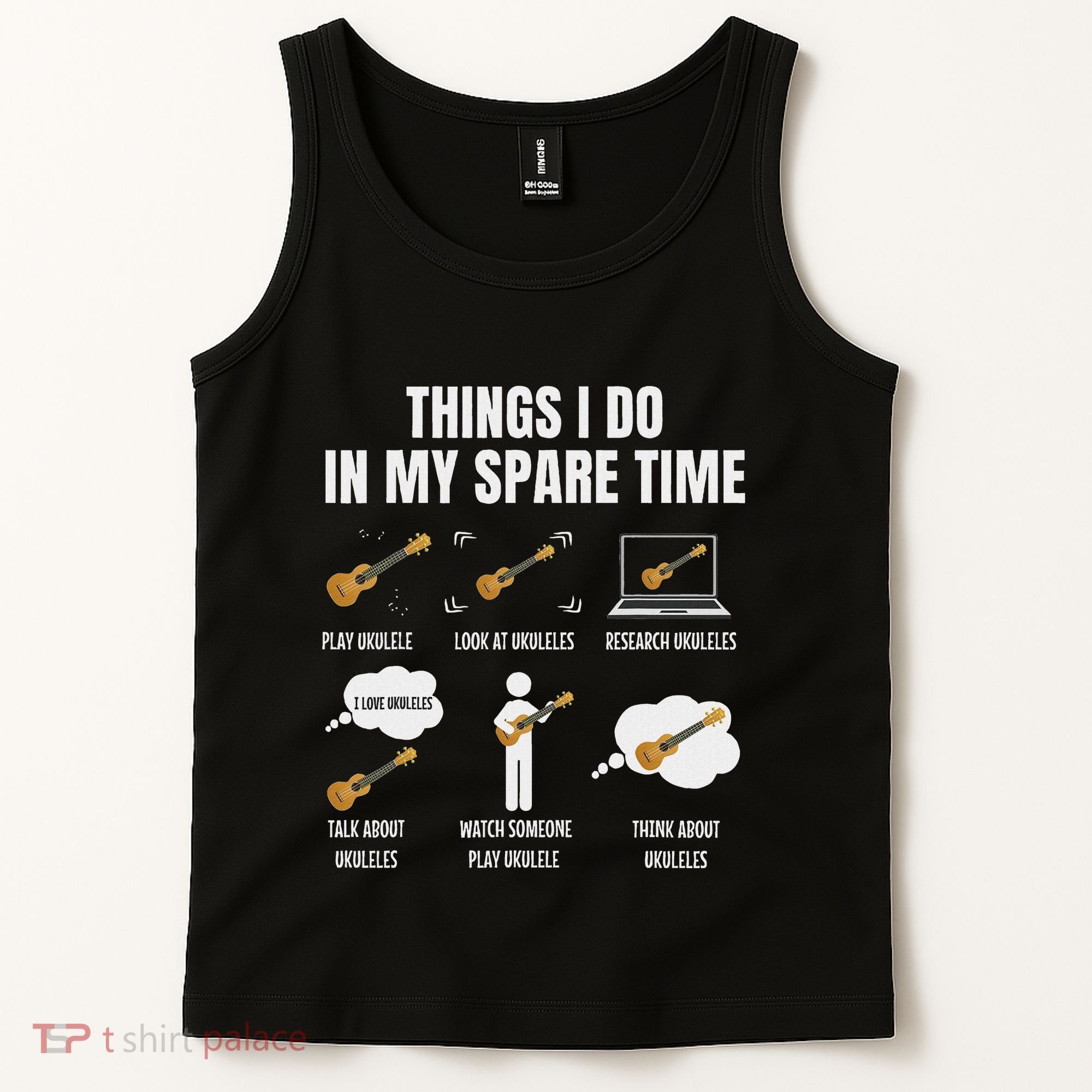 Things I Do In My Spare Time Ukulele Player Tank Top