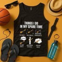 Things I Do In My Spare Time Ukulele Player Tank Top thumb 4