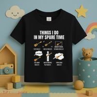 Things I Do In My Spare Time Ukulele Player Toddler T-Shirt thumb 3