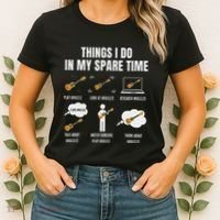 Things I Do In My Spare Time Ukulele Player Women's T-Shirt thumb 2