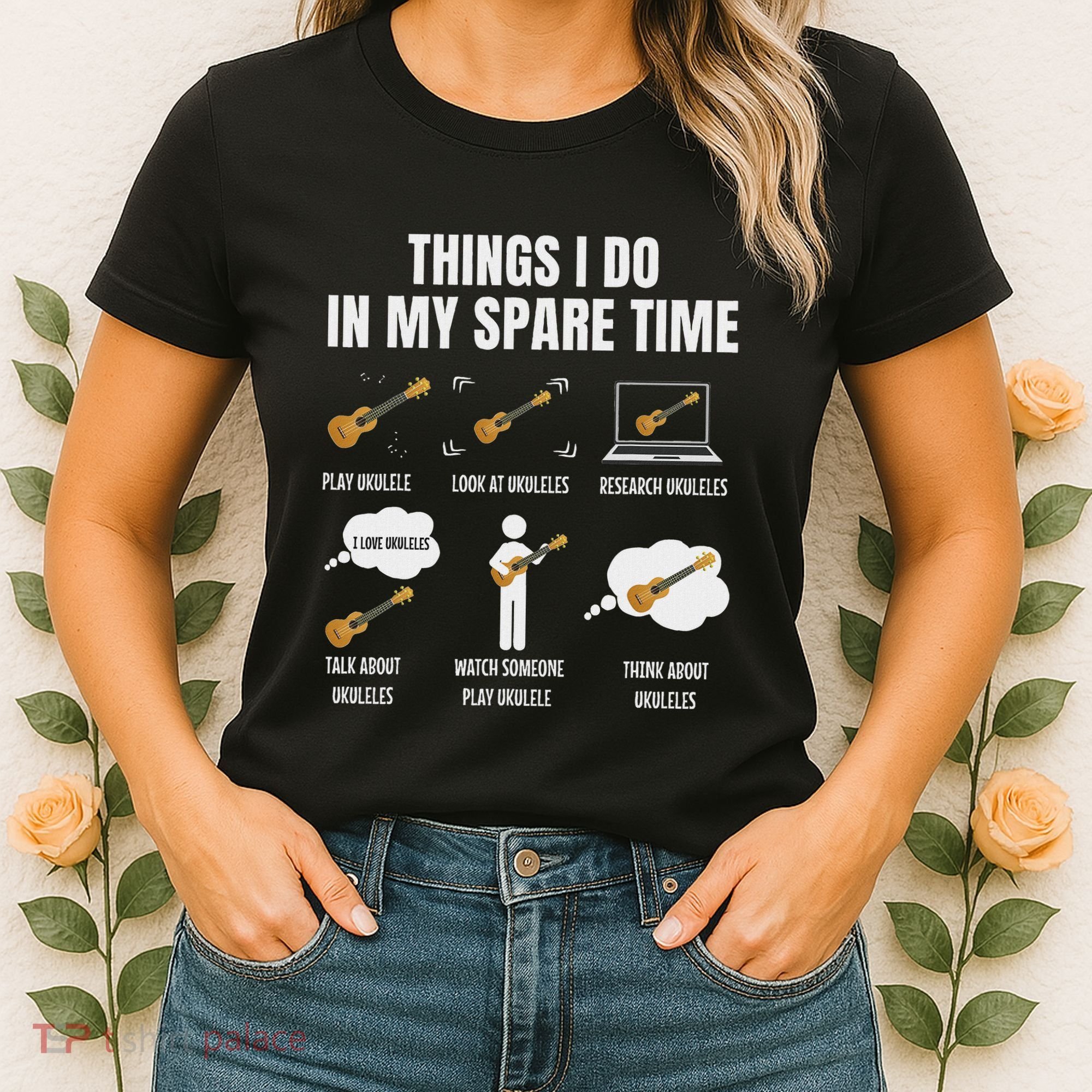 Things I Do In My Spare Time Ukulele Player Women's T-Shirt