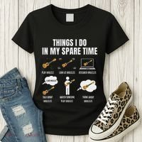 Things I Do In My Spare Time Ukulele Player Women's T-Shirt thumb 3