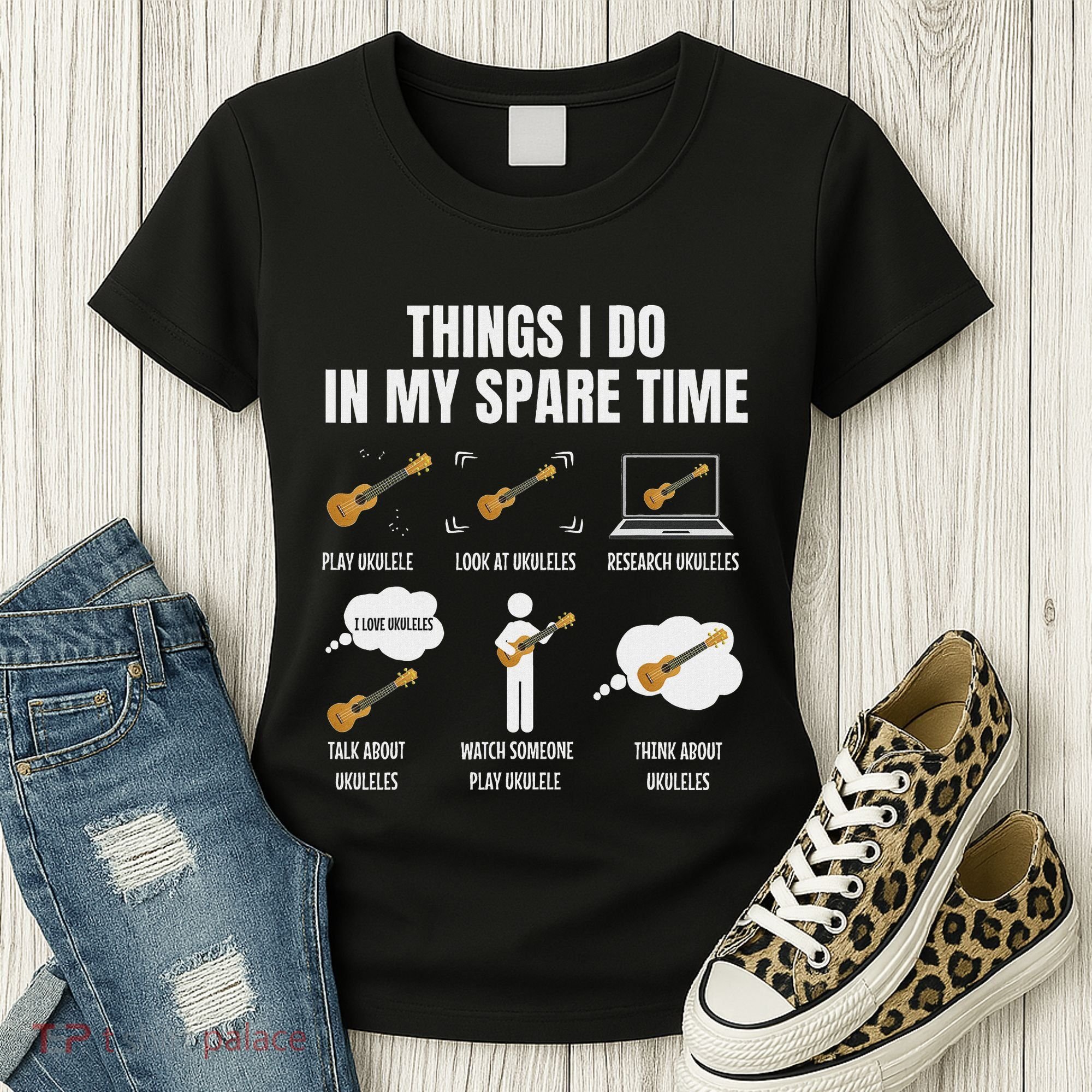 Things I Do In My Spare Time Ukulele Player Women's T-Shirt