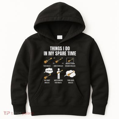 Things I Do In My Spare Time Ukulele Player Kids Hoodie