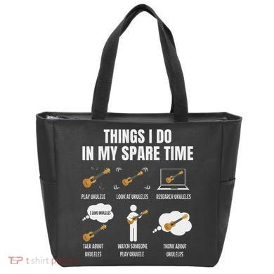 Things I Do In My Spare Time Ukulele Player Tote Bag