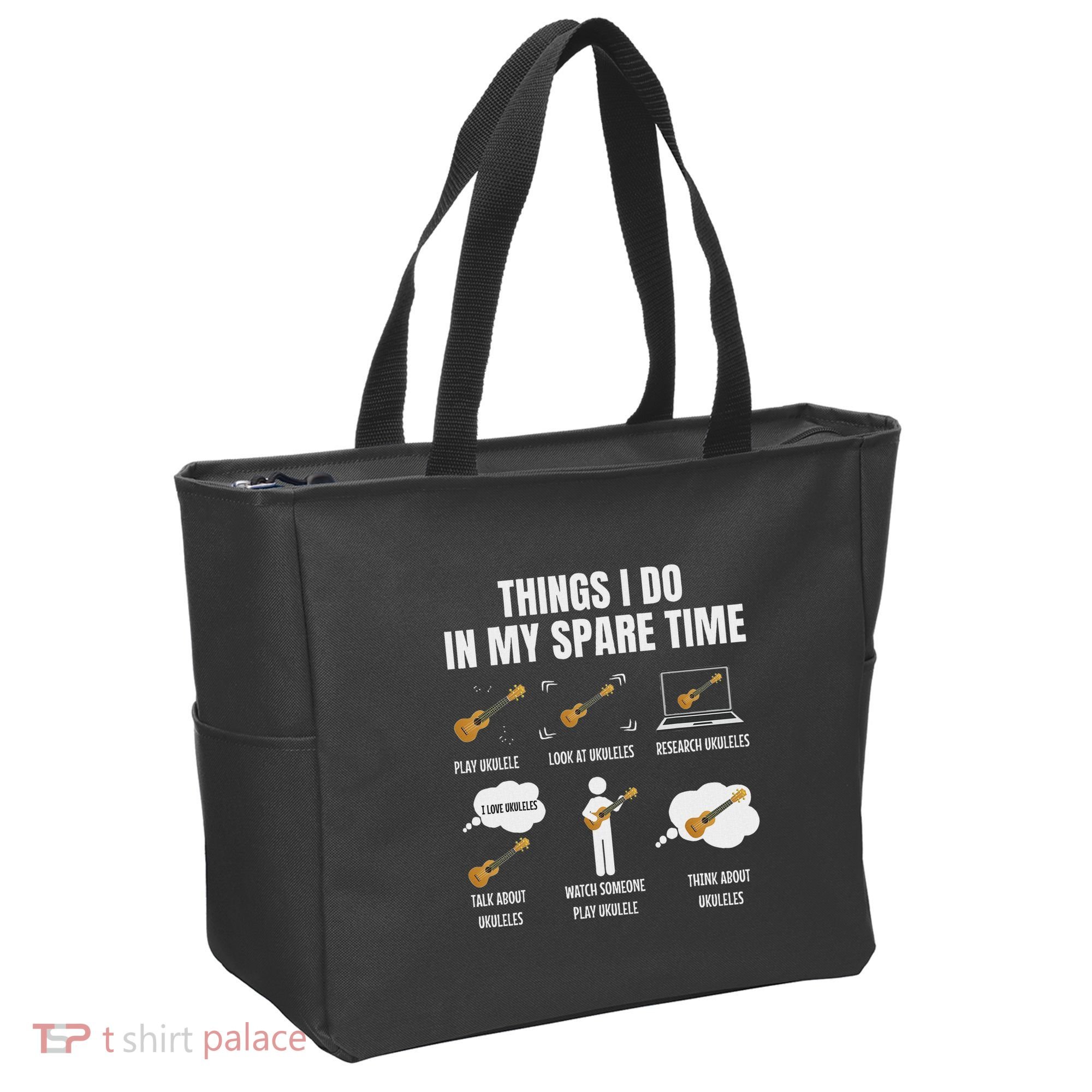 Things I Do In My Spare Time Ukulele Player Tote Bag