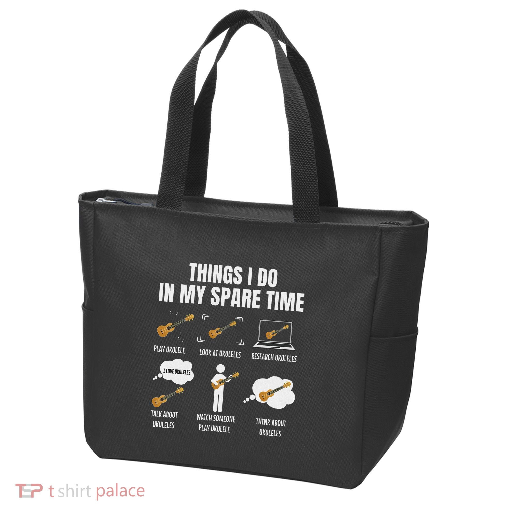Things I Do In My Spare Time Ukulele Player Tote Bag