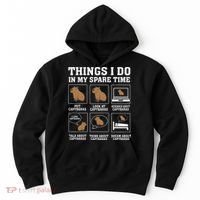 Things I Do In My Spare Time Capybara Funny Capybaras Rodent  Hoodie thumb 0