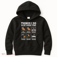 Things I Do In My Spare Time Capybara Funny Capybaras Rodent  Kids Hoodie thumb 0