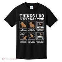 Things I Do In My Spare Time Capybara Funny Capybaras Rodent  Kids T-Shirt thumb 0