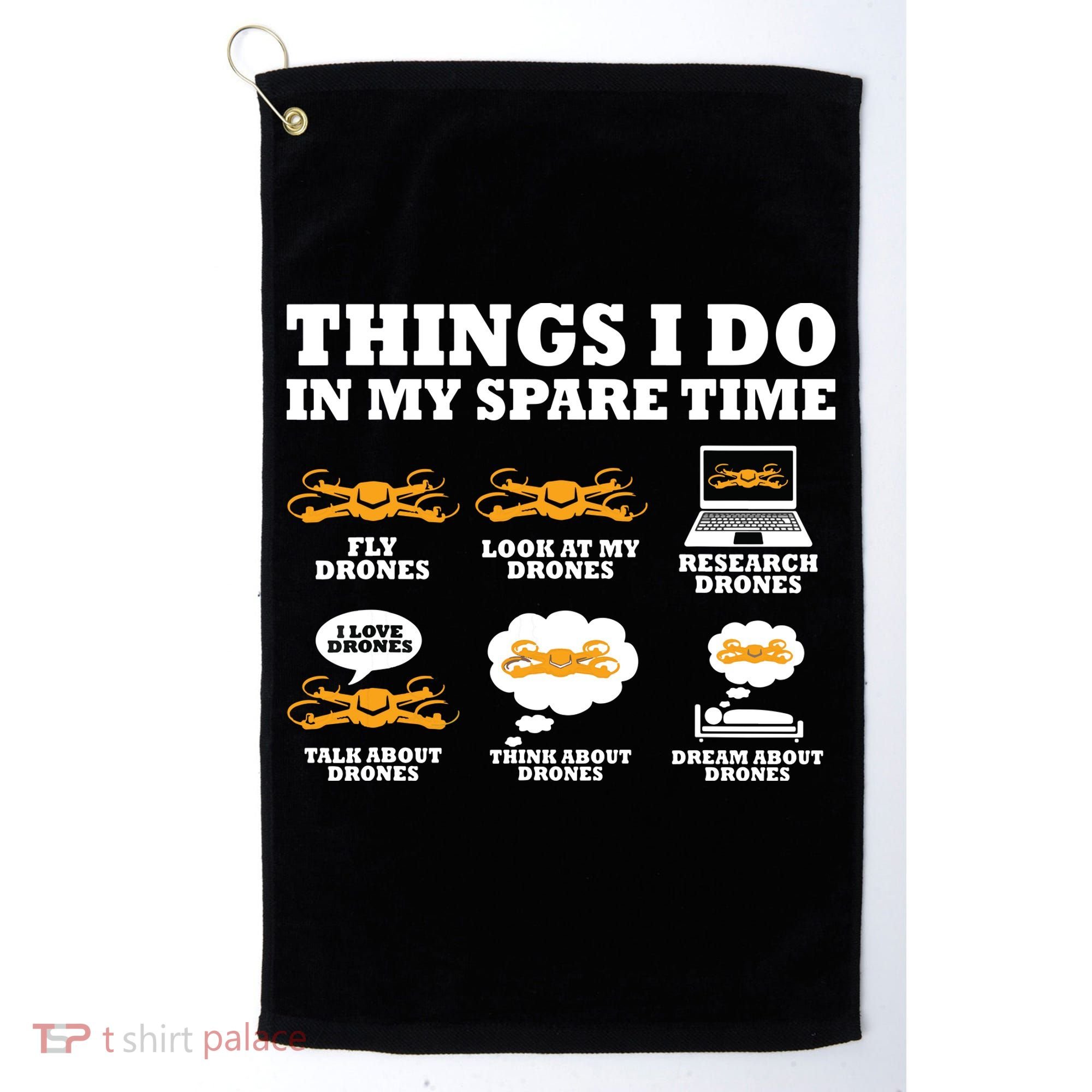 Things I Do In My Spare Time Drone Pilot Quadcopter FPV Golf Towel