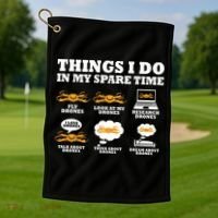 Things I Do In My Spare Time Drone Pilot Quadcopter FPV Golf Towel thumb 1