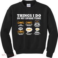 Things I Do In My Spare Time Drone Pilot Quadcopter FPV Kids Sweatshirt thumb 0