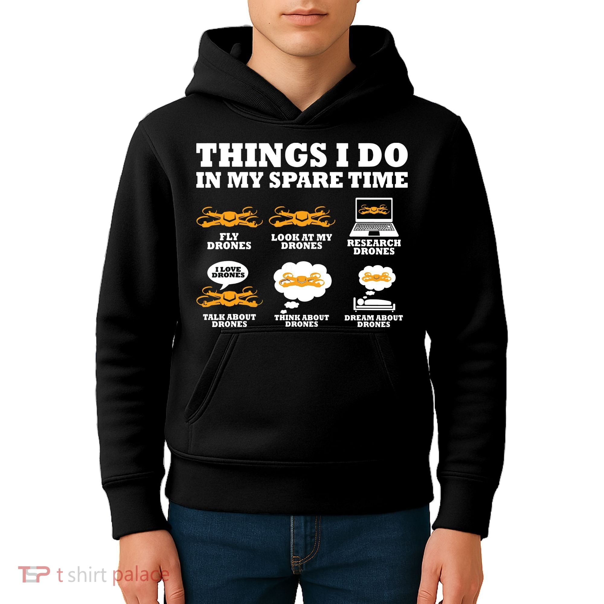 Things I Do In My Spare Time Drone Pilot Quadcopter FPV Kids Hoodie