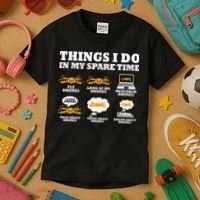 Things I Do In My Spare Time Drone Pilot Quadcopter FPV Kids T-Shirt thumb 3