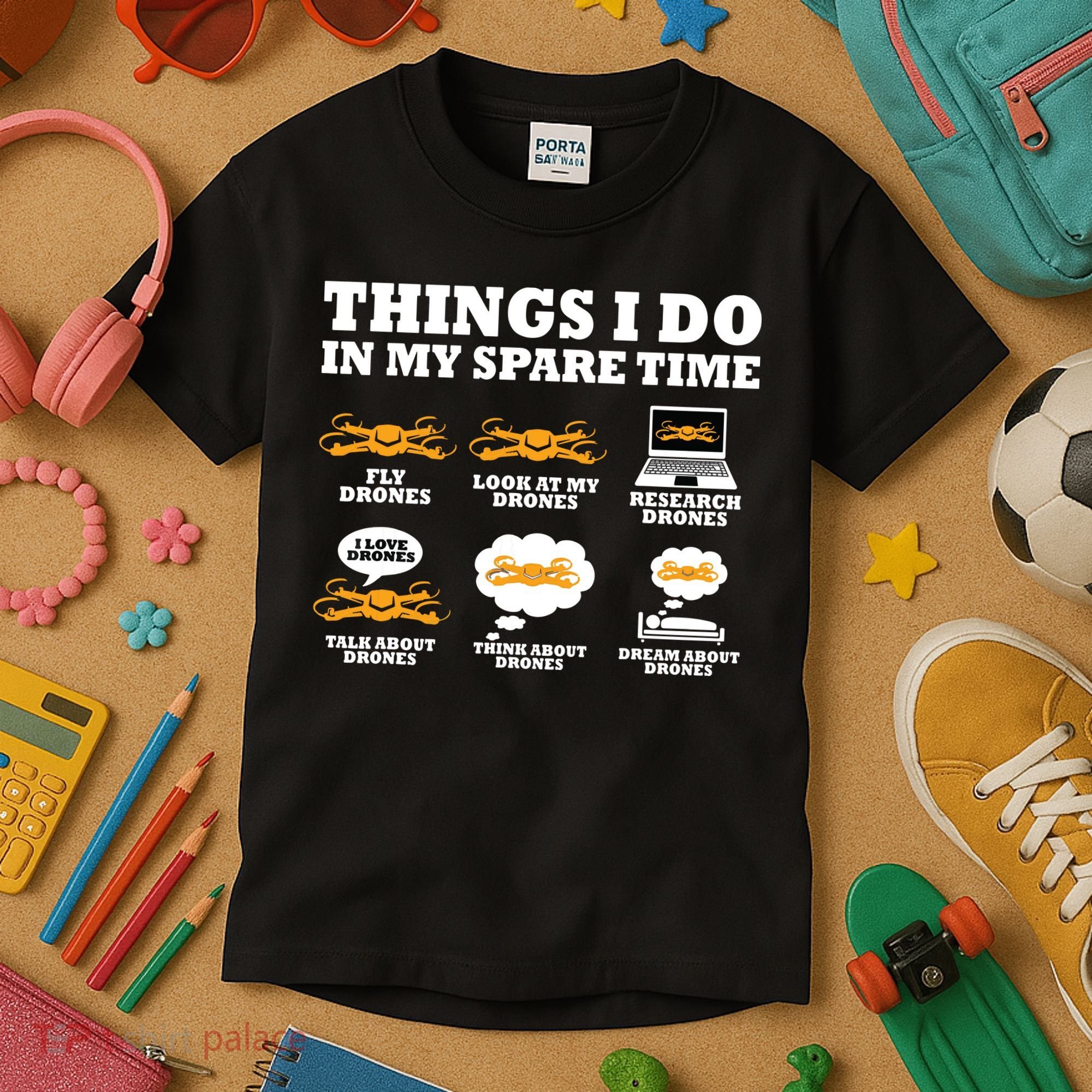Things I Do In My Spare Time Drone Pilot Quadcopter FPV Kids T-Shirt
