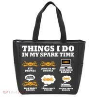 Things I Do In My Spare Time Drone Pilot Quadcopter FPV Tote Bag thumb 0