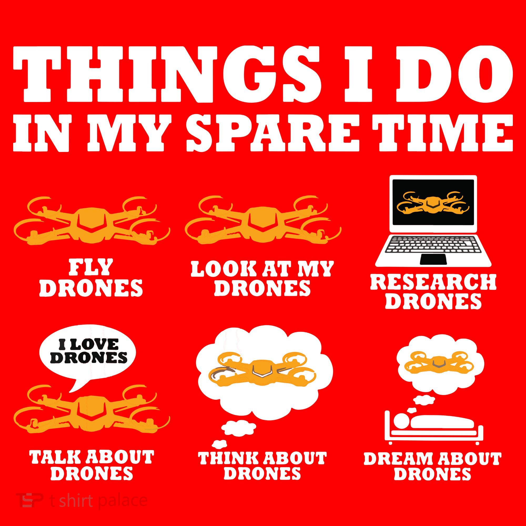 Things I Do In My Spare Time Drone Pilot Quadcopter FPV Santa Hat