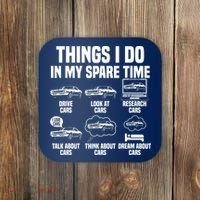 Things I Do In My Spare Time Car Enthusiast Classic Car Guy Coaster thumb 0