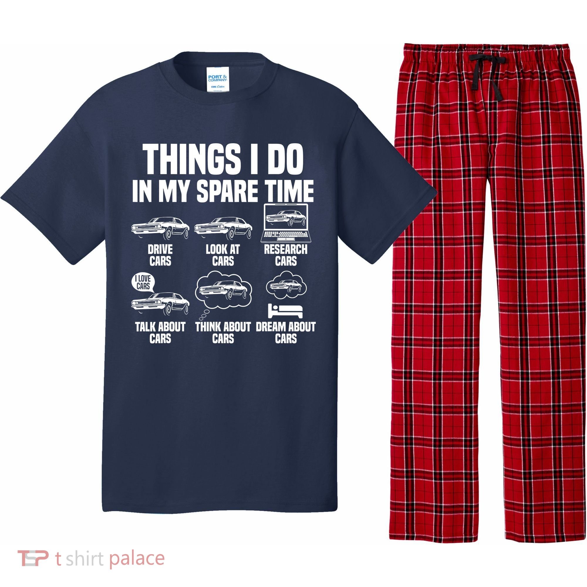 Things I Do In My Spare Time Car Enthusiast Classic Car Guy Pajama Set