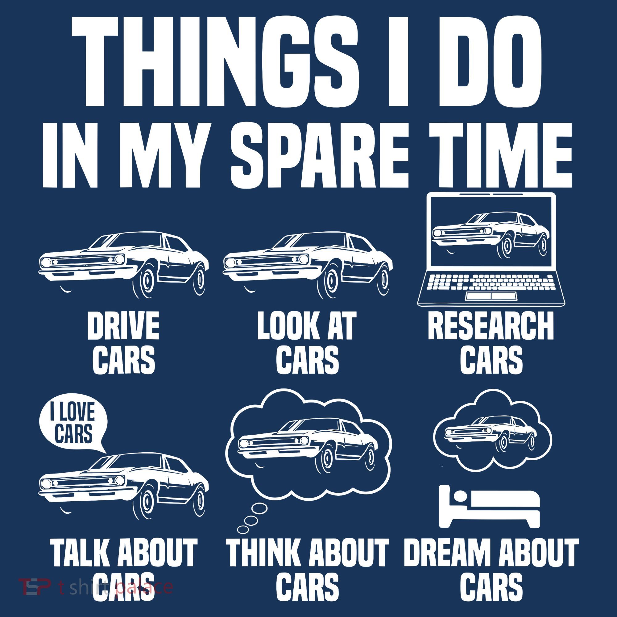Things I Do In My Spare Time Car Enthusiast Classic Car Guy Women's Tank Top