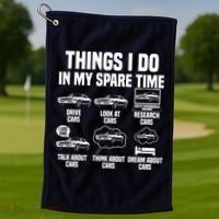 Things I Do In My Spare Time Car Enthusiast Classic Car Guy Golf Towel thumb 1