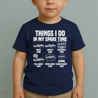 Things I Do In My Spare Time Car Enthusiast Classic Car Guy Toddler T-Shirt thumb 2