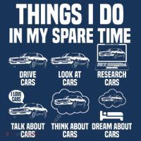Things I Do In My Spare Time Car Enthusiast Classic Car Guy Women's Long Sleeve Shirt thumb 2