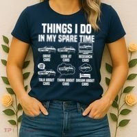 Things I Do In My Spare Time Car Enthusiast Classic Car Guy Women's T-Shirt thumb 2