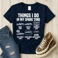 Things I Do In My Spare Time Car Enthusiast Classic Car Guy Women's T-Shirt thumb 3