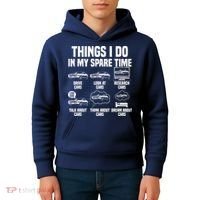 Things I Do In My Spare Time Car Enthusiast Classic Car Guy Kids Hoodie thumb 4