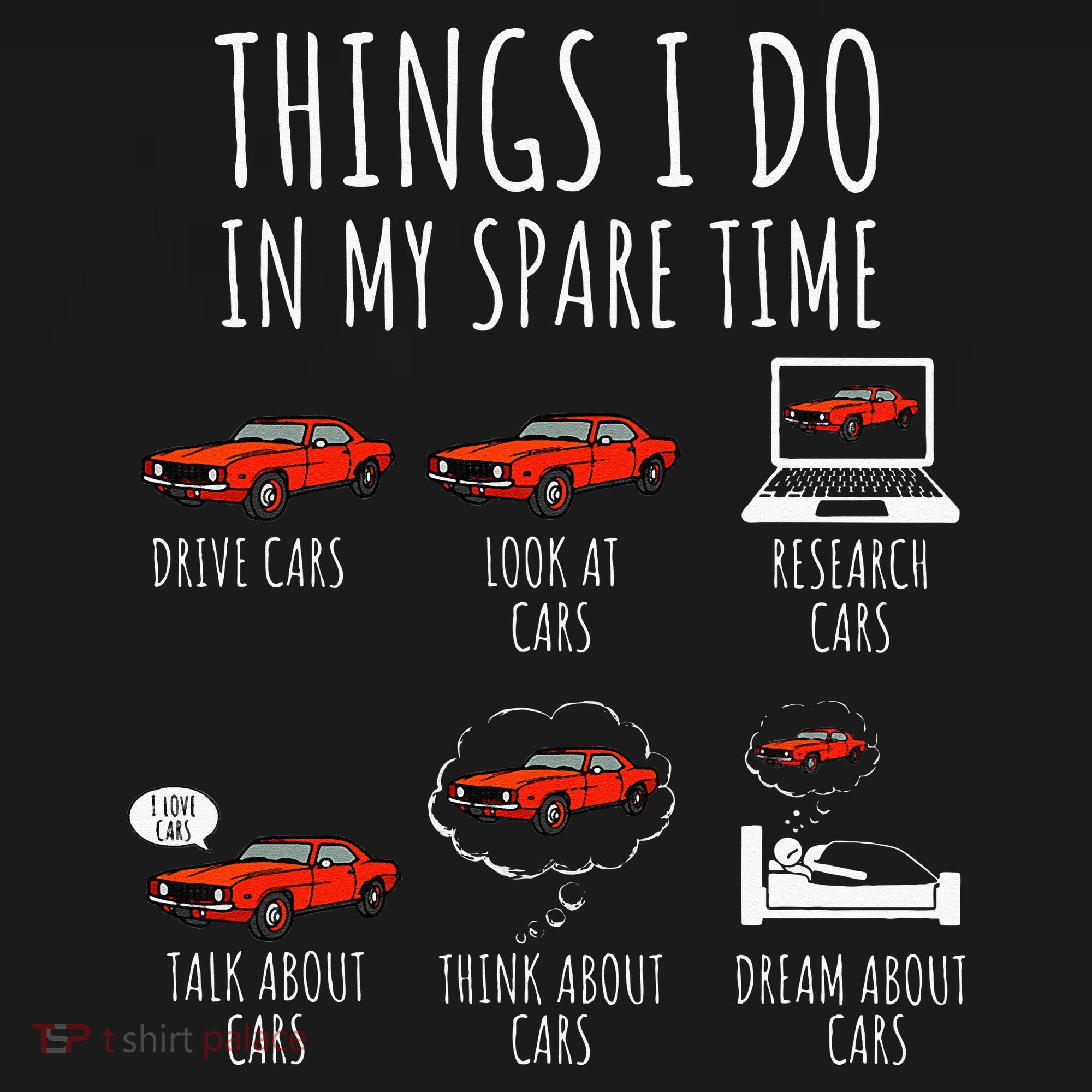 Things I Do In My Spare Time Funny Car Enthusiast Car Lover Hoodie
